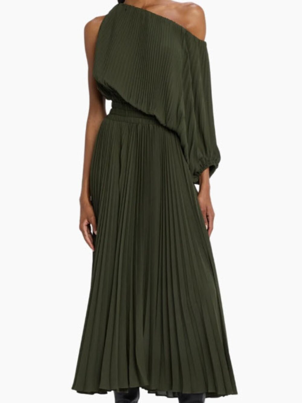 A.L.C. Mara Pleated Asymmetric Dress